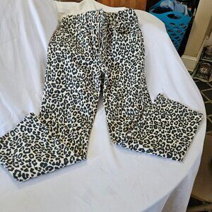 Zara Leopard  Print Jeans for Women size 4